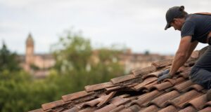 Tuiles déplacées par le vent à Montauban, un couvreur intervient vite