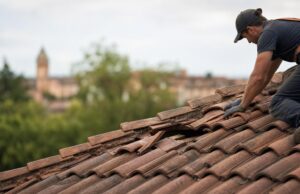 Tuiles déplacées par le vent à Montauban, un couvreur intervient vite